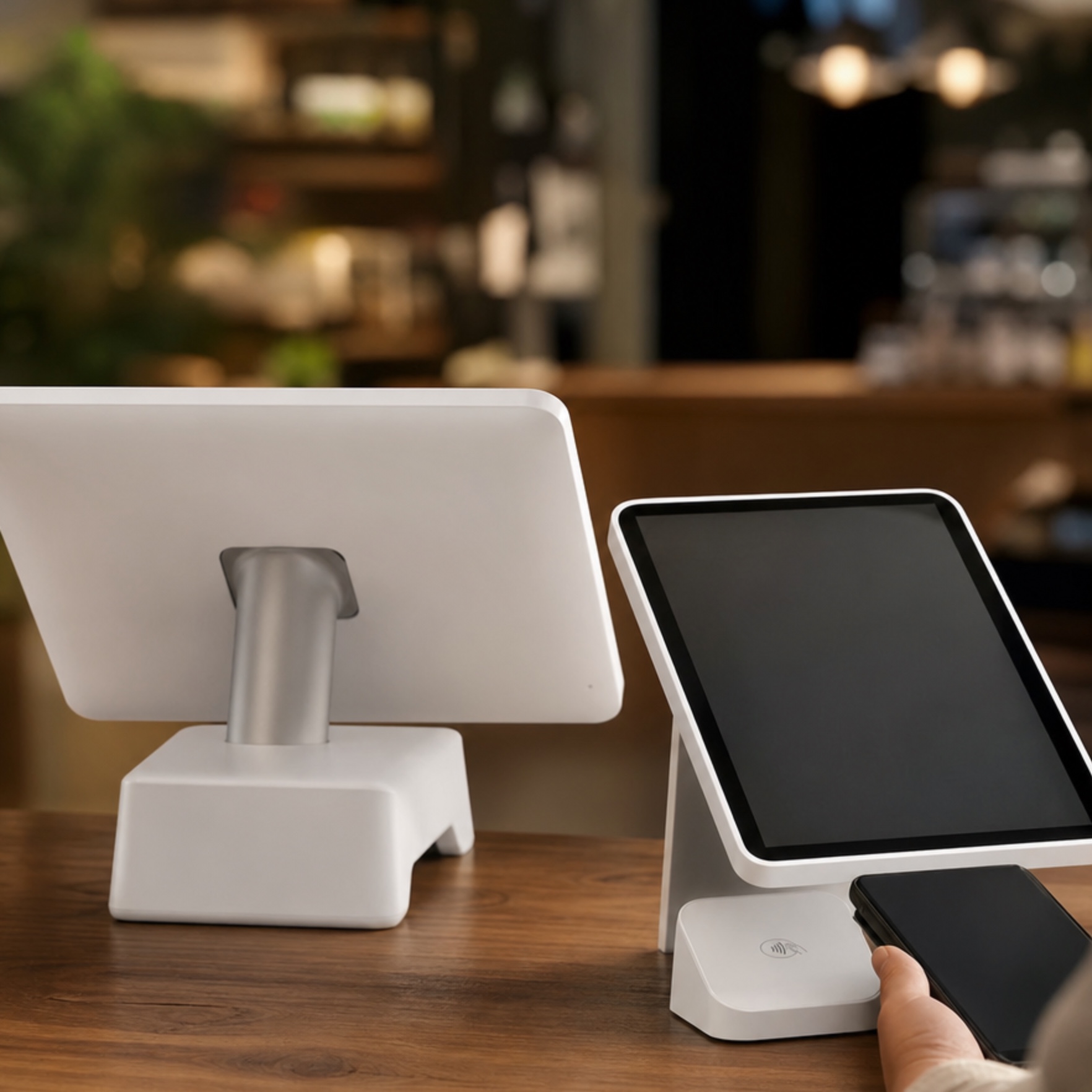 Shift4 and Square POS logos side by side